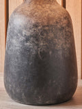 Pacific Vulcan stoneware table lamp grey with jute shade - British product