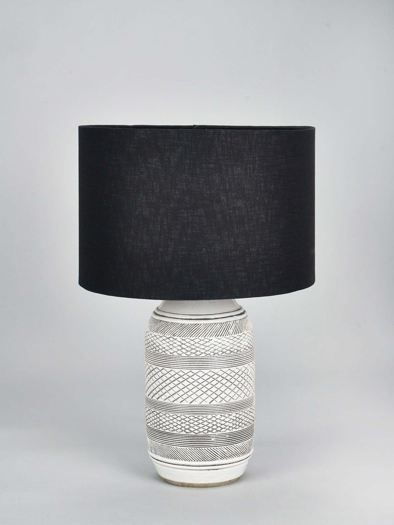 Pacific stoneware table lamp grey medium - British product