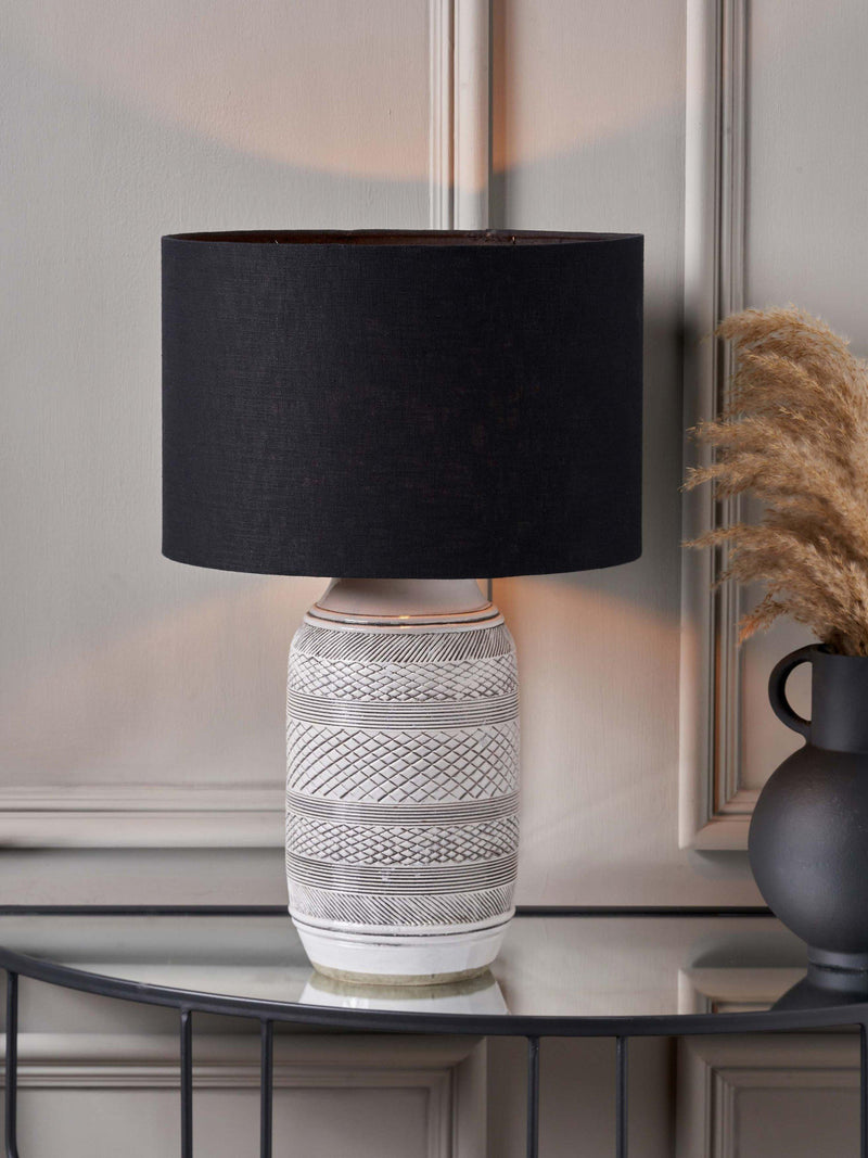 Pacific stoneware table lamp grey medium - British product