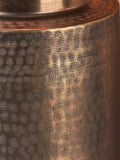 Pacific Zuri table lamp brass hand-hammered linen shade (British brand)