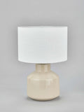 Pacific Nora ceramic table lamp cream shade - British product