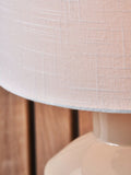 Pacific Nora ceramic table lamp cream shade - British product