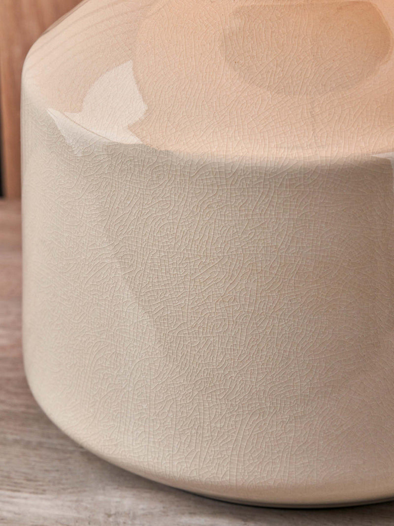 Pacific Nora ceramic table lamp cream shade - British product