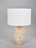 Pacific Taika wooden table lamp white wash medium - British product