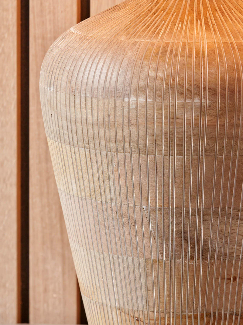 Pacific Taika wooden table lamp white wash medium - British product