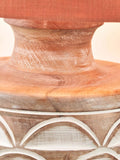 Pacific curved wood white wash large table lamp - British product