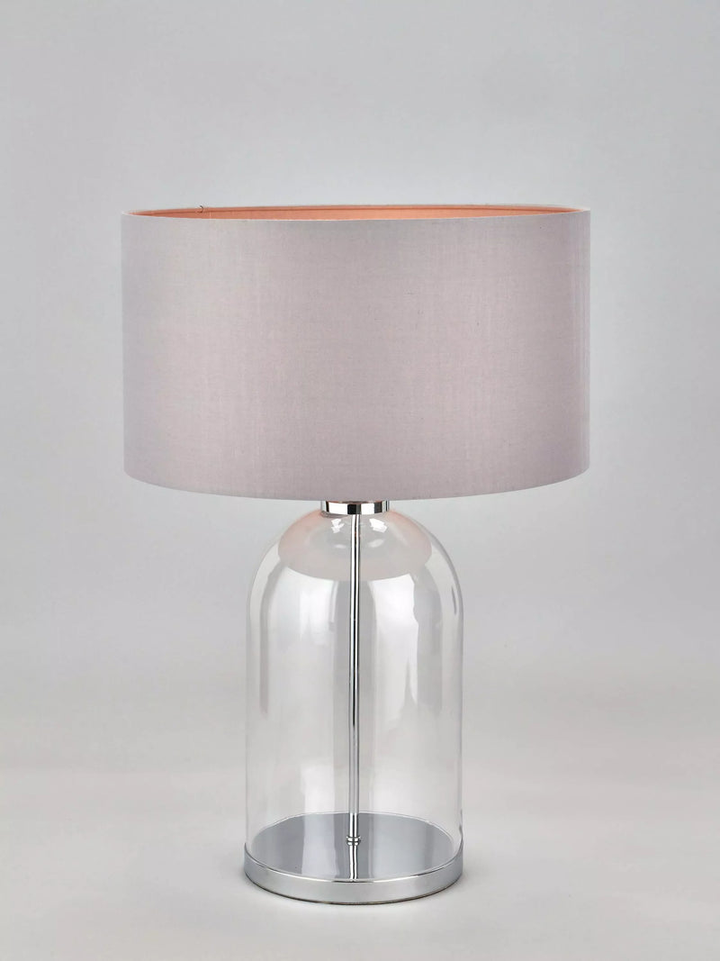 Pacific Cloche Glass Table Lamp, Clear