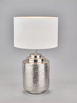 John Lewis Pacific Zuri Metallic Silver Table Lamp- Buy online at McGrocer