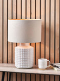 Pacific stoneware lamp white 52cm - British product