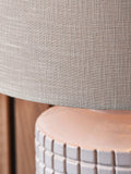 Pacific stoneware lamp white 52cm - British product