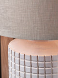 Pacific stoneware lamp white 52cm - British product