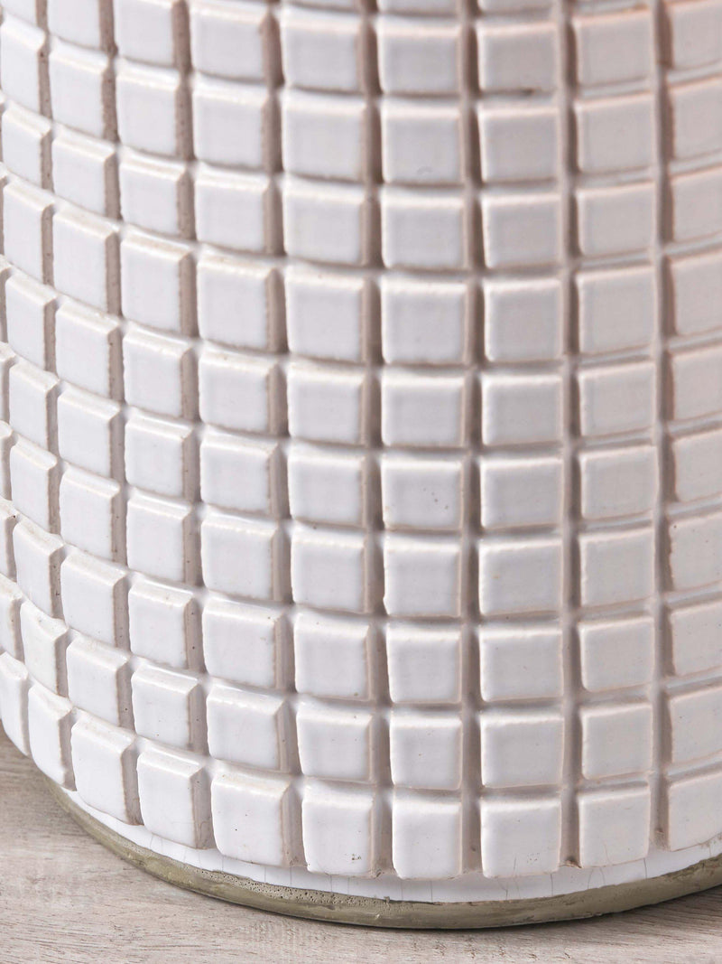 Pacific stoneware lamp white 52cm - British product