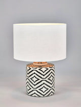 John Lewis Pacific Chirala Ceramic Table Lamp, Black/White- Buy online at McGrocer