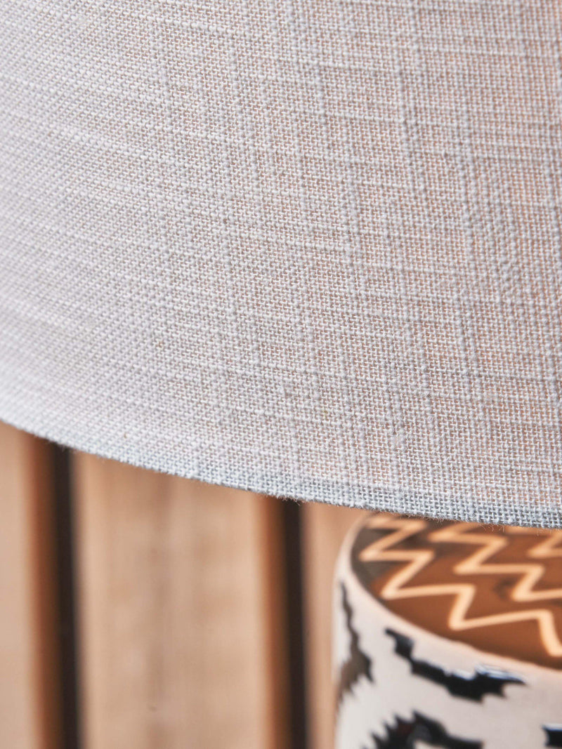 Pacific Chirala ceramic table lamp Black/White 46cm, imported from the UK