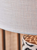 Pacific Chirala ceramic table lamp Black/White 46cm, imported from the UK