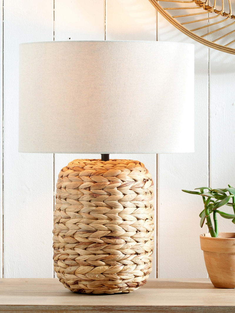 Pacific Zadi water hyacinth table lamp natural (British brand)