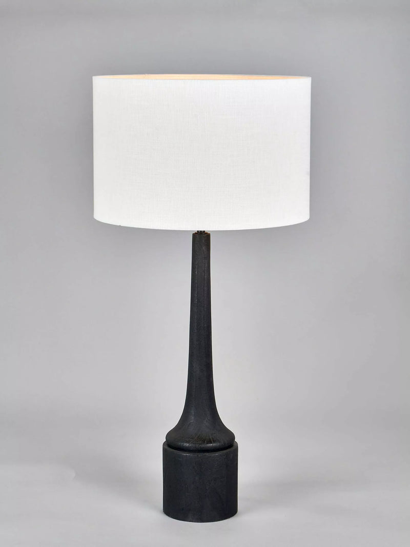 Pacific Marin black wooden table lamp large, imported from the UK