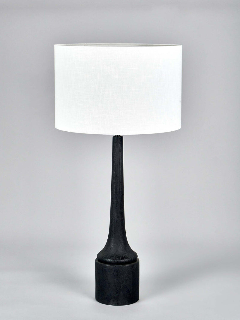 Pacific Marin black wooden table lamp large, imported from the UK