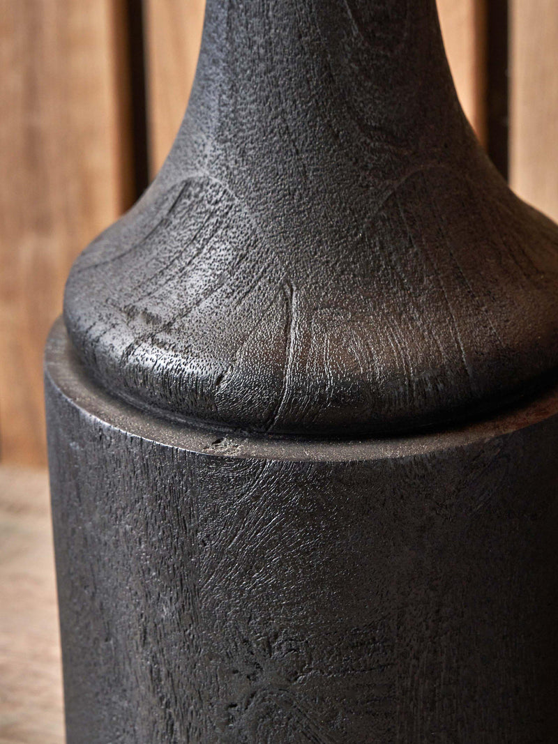 Pacific Marin black wooden table lamp large, imported from the UK