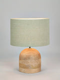Pacific Nelu wooden dome table lamp natural finish, UK version