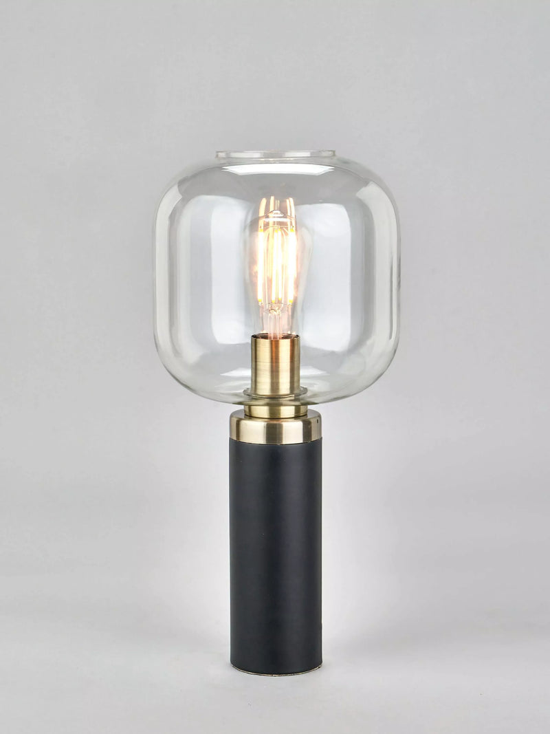 Pacific Florence glass pendant ceiling light black gold (British brand)
