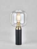 Pacific Florence glass pendant ceiling light black gold (British brand)