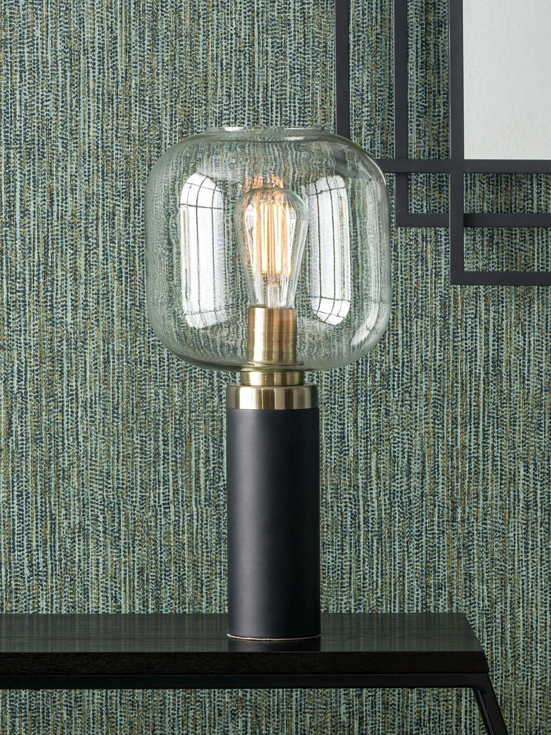 Pacific Florence glass pendant ceiling light black gold (British brand)