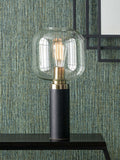 Pacific Florence glass pendant ceiling light black gold (British brand)