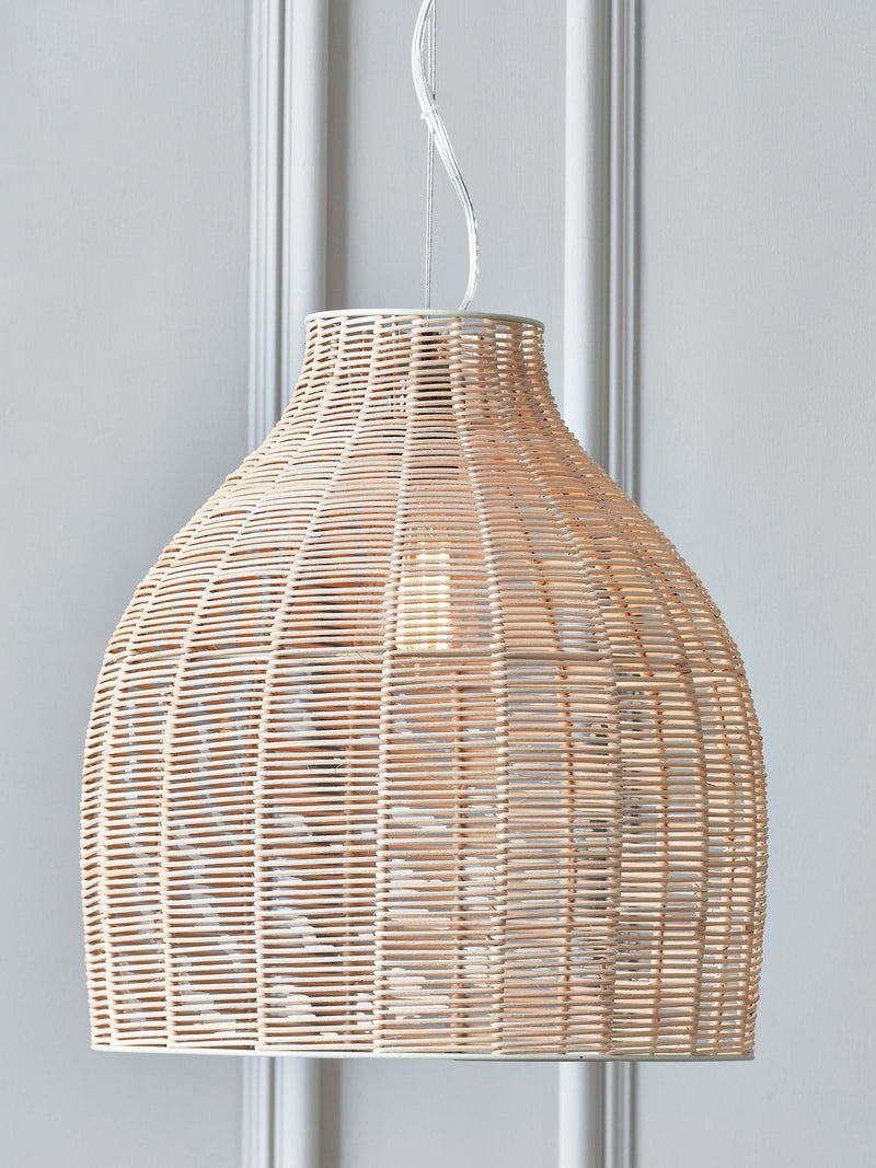 Pacific Caswell natural rattan pendant light 40cm, UK version
