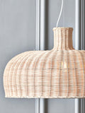 Pacific Caswell natural dome pendant light 31x52cm, UK version