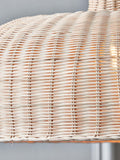 Pacific Caswell natural dome pendant light 31x52cm, UK version