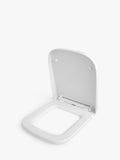 John Lewis Soft Square Easy-Fix toilet seat white, imported from the UK