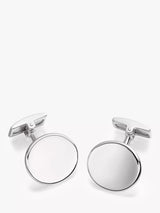 John Lewis Hoxton London Concave Oval Silver Cufflinks Men's Fashion Accessory- Buy online at McGrocer