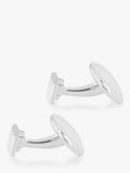 Hoxton London concave oval silver cufflinks, UK version