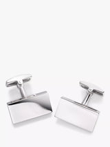 John Lewis Hoxton London Rectangular Cufflinks Silver- Buy online at McGrocer