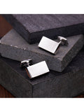 Hoxton London rectangular sterling silver cufflinks, UK version