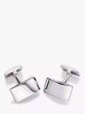 Hoxton London domed rectangular cufflinks silver (British brand)