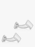 Hoxton London domed rectangular cufflinks silver (British brand)