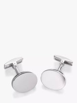 John Lewis Oval Sterling Silver Cufflinks- Buy online at McGrocer