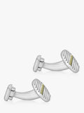 Hoxton London cufflinks marcasite set ribbed oval 1.6x1.8cm - British product