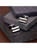 Hoxton London sterling silver marcasite cufflinks rectangle (British brand)
