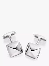 John Lewis Hoxton London Pyramid Square Cufflinks Silver- Buy online at McGrocer