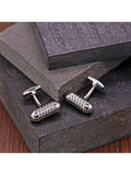 Hoxton London sterling sølv ribbet kule mansjettknapper - Britisk produkt
