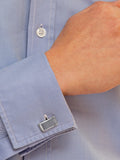 Hoxton London sterling silver cat's eye cufflinks 1x2.1cm (British brand)