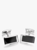 Hoxton London sterling silver onyx cufflinks, imported from the UK