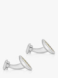 Hoxton London round sterling silver cufflinks with marcasite set, UK version