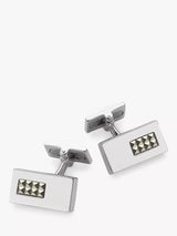 John Lewis Hoxton London Pyramid Marcasite Set Rectangle Cufflinks, Silver- Buy online at McGrocer
