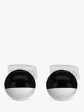 Hoxton London sterling silver cufflinks black agate (British brand)