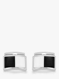 Boutons de manchette Hoxton London en argent et agate multicolore - Produit britannique