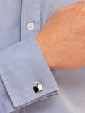 Hoxton London silver and multi agate cufflinks - British product